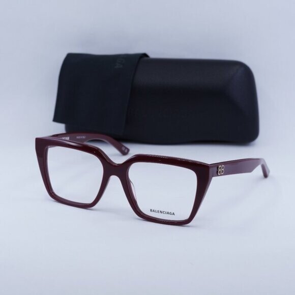 Final Price! Balenciaga BB0130O 006 Burgundy Eyeglasses 53mm